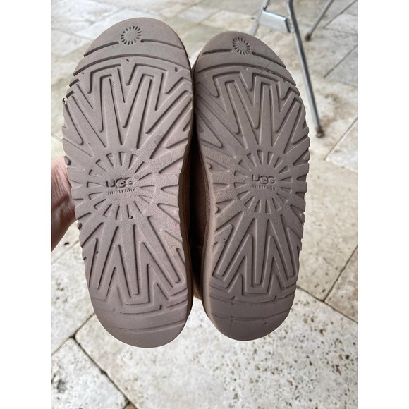 Ugg Keely Short Boots Chestnut Brown Size 4 - Picture 6 of 8